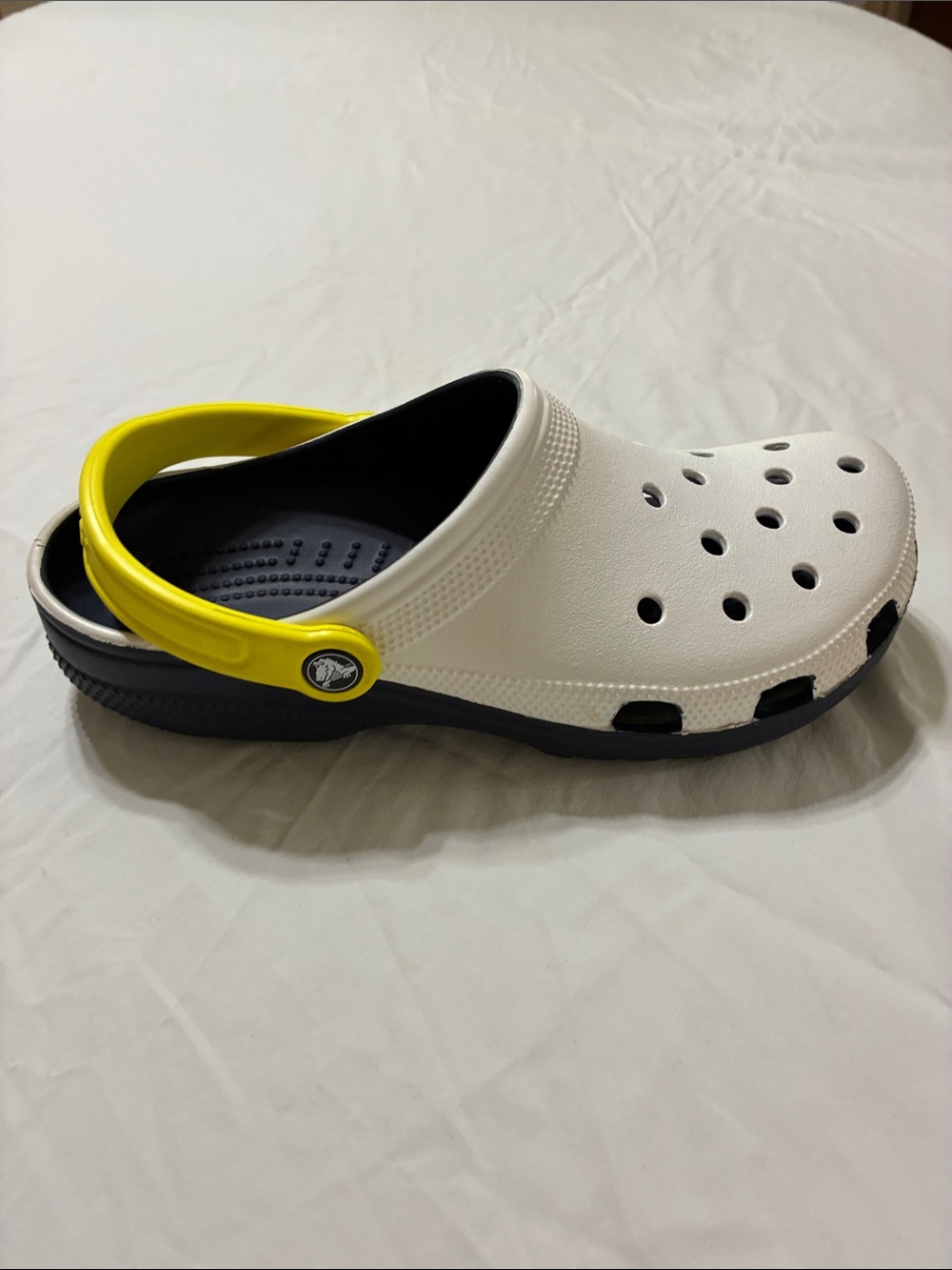 Unisex Crocs Classic Sport Clog (Navy/White/Yellow) - Picture 11 of 12